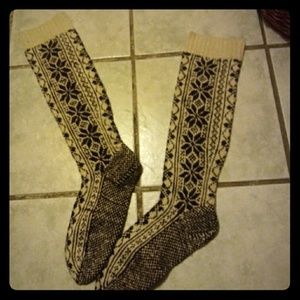 Norwegian Knee High Wool Socks